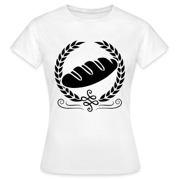 brot icon symbol kranz - Frauen T-Shirt - Weiß - Vorne - AI Model Female 172 dark (172cm)