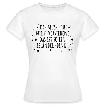 Isländer-Ding - Frauen T-Shirt - Weiß - Vorne - AI Model Female 172 dark (172cm)
