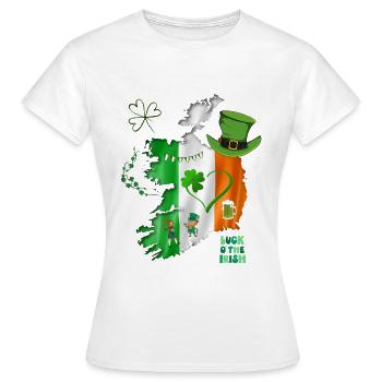 Irlande Patrie irlandaise Amour Cadeau Clover - T-shirt Femme - blanc - Devant - AI Model Female 172 dark (172cm)