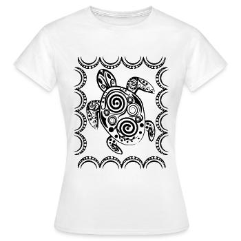 Maori Turtle - Women's T-Shirt - white - Front - AI Model Female 172 dark (172cm)