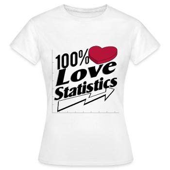 Love Statistics - Women's T-Shirt - white - Front - AI Model Female 172 dark (172cm)
