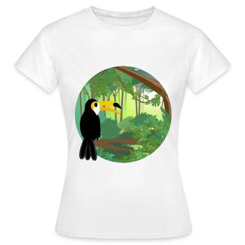 Jungle - T-shirt Femme - blanc - Devant - AI Model Female 172 dark (172cm)