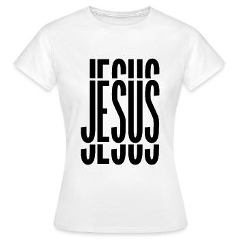Jésus - T-shirt Femme - blanc - Devant - AI Model Female 172 dark (172cm)