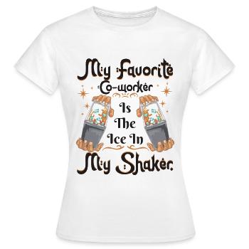 Requinquier - T-shirt Femme - blanc - Devant - AI Model Female 172 dark (172cm)
