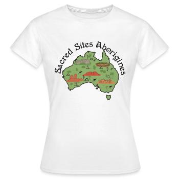 Sites Sacrés Aborigènes - T-shirt Femme - blanc - Devant - AI Model Female 172 dark (172cm)
