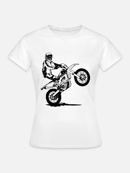 Enduro - Tout-terrain - MotoCross - Supercross - MX - T-shirt Femme - blanc