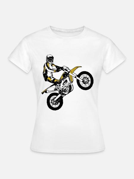 Enduro - Offroad - MotoCross - Supercross - MX - T-shirt Femme - blanc