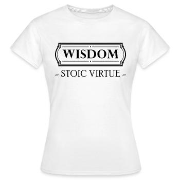 Vertu stoïcienne Sagesse Sagesse Stoïcisme Stoïcien - T-shirt Femme - blanc - Devant - AI Model Female 172 dark (172cm)