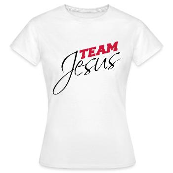 Équipe catholique Jésus-Christ évangélique - T-shirt Femme - blanc - Devant - AI Model Female 172 dark (172cm)