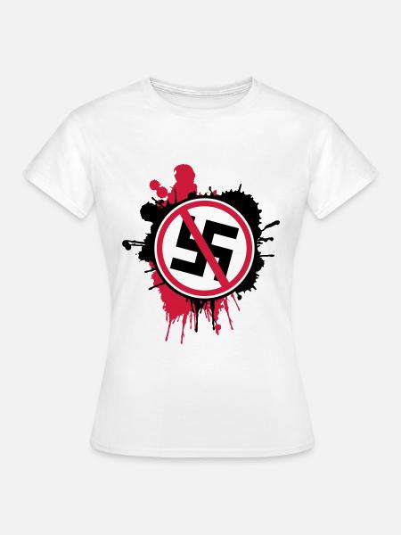 Against Nazis - Women's T-Shirt - white