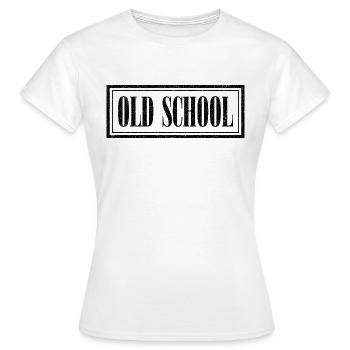 OLD SCHOOL - Frauen T-Shirt - Weiß - Vorne - AI Model Female 172 dark (172cm)