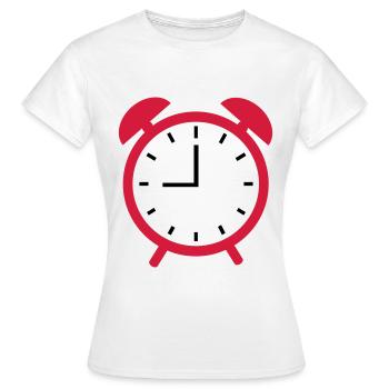 Wecker - Frauen T-Shirt - Weiß - Vorne - AI Model Female 172 dark (172cm)