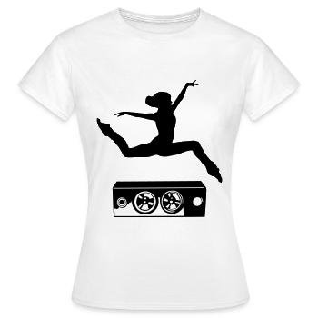 Dancer and speaker - Women's T-Shirt - white - Front - AI Model Female 172 dark (172cm)