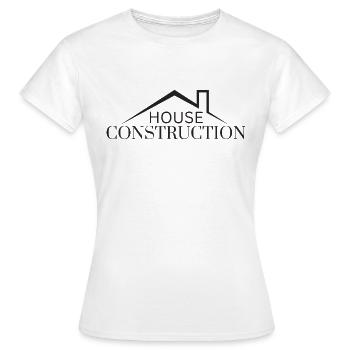 Construction de maison / Équipe Hausbau - T-shirt Femme - blanc - Devant - AI Model Female 172 dark (172cm)