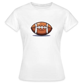 Football américain Peau de porc USA Sports - T-shirt Femme - blanc - Devant - AI Model Female 172 dark (172cm)