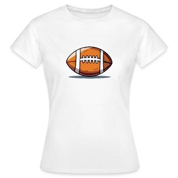 Football américain Peau de porc USA Sports - T-shirt Femme - blanc - Devant - AI Model Female 172 dark (172cm)