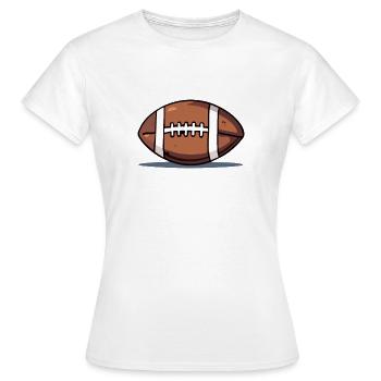 Football américain Peau de porc USA Sports - T-shirt Femme - blanc - Devant - AI Model Female 172 dark (172cm)
