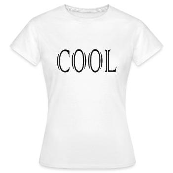 COOL Schlagwort Sprüche Slogan - Frauen T-Shirt - Weiß - Vorne - AI Model Female 172 dark (172cm)