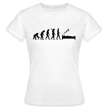 Evolution Dormir - T-shirt Femme - blanc - Devant - AI Model Female 172 dark (172cm)