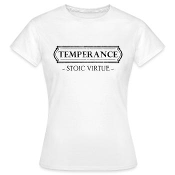 Vertu stoïcienne Tempérance - T-shirt Femme - blanc - Devant - AI Model Female 172 dark (172cm)