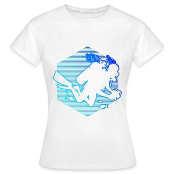 Scuba Taucher Diver Scuba Tauchen Scuba Diver - Frauen T-Shirt - Weiß - Vorne - AI Model Female 172 dark (172cm)