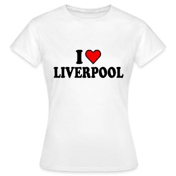Liverpool - T-shirt Femme - blanc - Devant - AI Model Female 172 dark (172cm)
