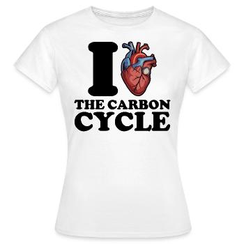 I love the carbon cycle - Women's T-Shirt - white - Front - AI Model Female 172 dark (172cm)
