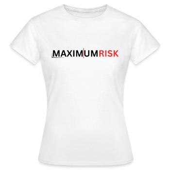 Maximum Risk - Frauen T-Shirt - Weiß - Vorne - AI Model Female 172 dark (172cm)