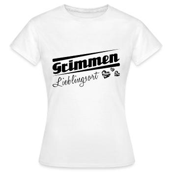Grimmen - Lieblingsort mit Stadtnamen - Frauen T-Shirt - Weiß - Vorne - AI Model Female 172 dark (172cm)