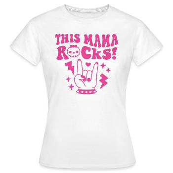 Diese Mama rockt Rock And Roll Mama - Frauen T-Shirt - Weiß - Vorne - AI Model Female 172 dark (172cm)