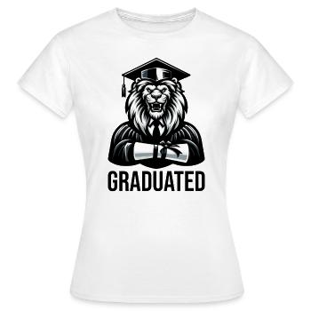 Diplôme d’études supérieures Diplômé - T-shirt Femme - blanc - Devant - AI Model Female 172 dark (172cm)