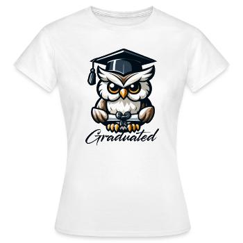 Diplôme d’études supérieures Diplômé - T-shirt Femme - blanc - Devant - AI Model Female 172 dark (172cm)