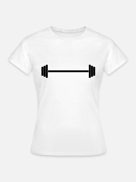 Langhantel 1c - Frauen T-Shirt - Weiß