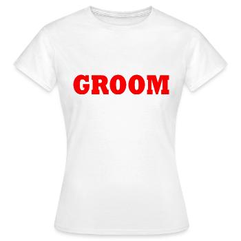Groom - T-shirt Femme - blanc - Devant - AI Model Female 172 dark (172cm)