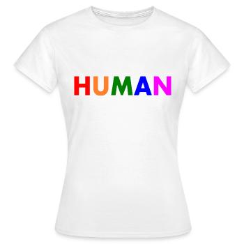 Human - Women's T-Shirt - white - Front - AI Model Female 172 dark (172cm)