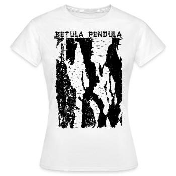 bouleau argenté (Betula pendula) écorce / écorce - T-shirt Femme - blanc - Devant - AI Model Female 172 dark (172cm)