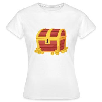 Coffre au trésor - T-shirt Femme - blanc - Devant - AI Model Female 172 dark (172cm)