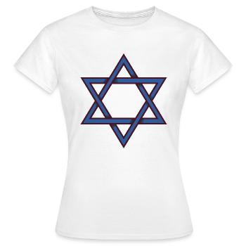 Étoile de David - T-shirt Femme - blanc - Devant - AI Model Female 172 dark (172cm)