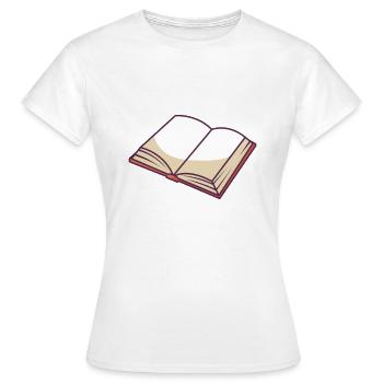 Open Book - Women's T-Shirt - white - Front - AI Model Female 172 dark (172cm)