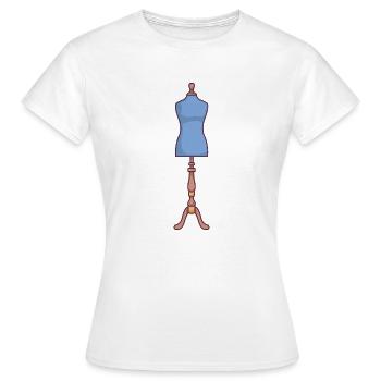 Mannequin de corps féminin pour la couture - T-shirt Femme - blanc - Devant - AI Model Female 172 dark (172cm)