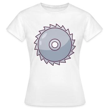 Scie circulaire - T-shirt Femme - blanc - Devant - AI Model Female 172 dark (172cm)