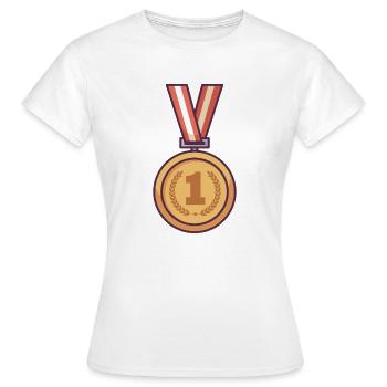Médaille Marathon - T-shirt Femme - blanc - Devant - AI Model Female 172 dark (172cm)