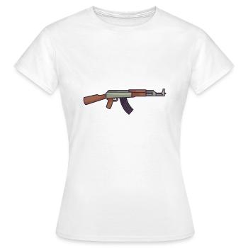 Military Gun Set - Women's T-Shirt - white - Front - AI Model Female 172 dark (172cm)