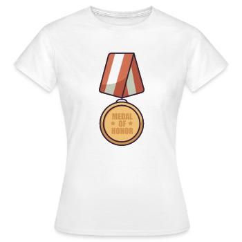 Military Medal of Honor - Women's T-Shirt - white - Front - AI Model Female 172 dark (172cm)