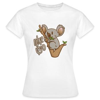 Koala I Like Bio - Women's T-Shirt - white - Front - AI Model Female 172 dark (172cm)