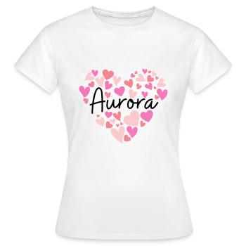 J’adore Aurora - T-shirt Femme - blanc - Devant - AI Model Female 172 dark (172cm)