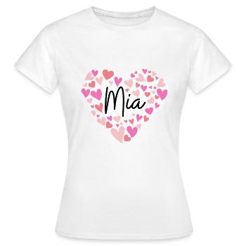 J’adore Mia - T-shirt Femme - blanc - Devant - AI Model Female 172 dark (172cm)