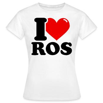 J’aime ros Prénom - T-shirt Femme - blanc - Devant - AI Model Female 172 dark (172cm)