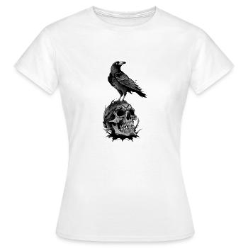 Raben-Stange - Frauen T-Shirt - Weiß - Vorne - AI Model Female 172 dark (172cm)