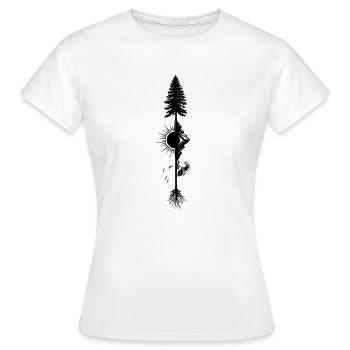Totem de la nature élémentaire - T-shirt Femme - blanc - Devant - AI Model Female 172 dark (172cm)